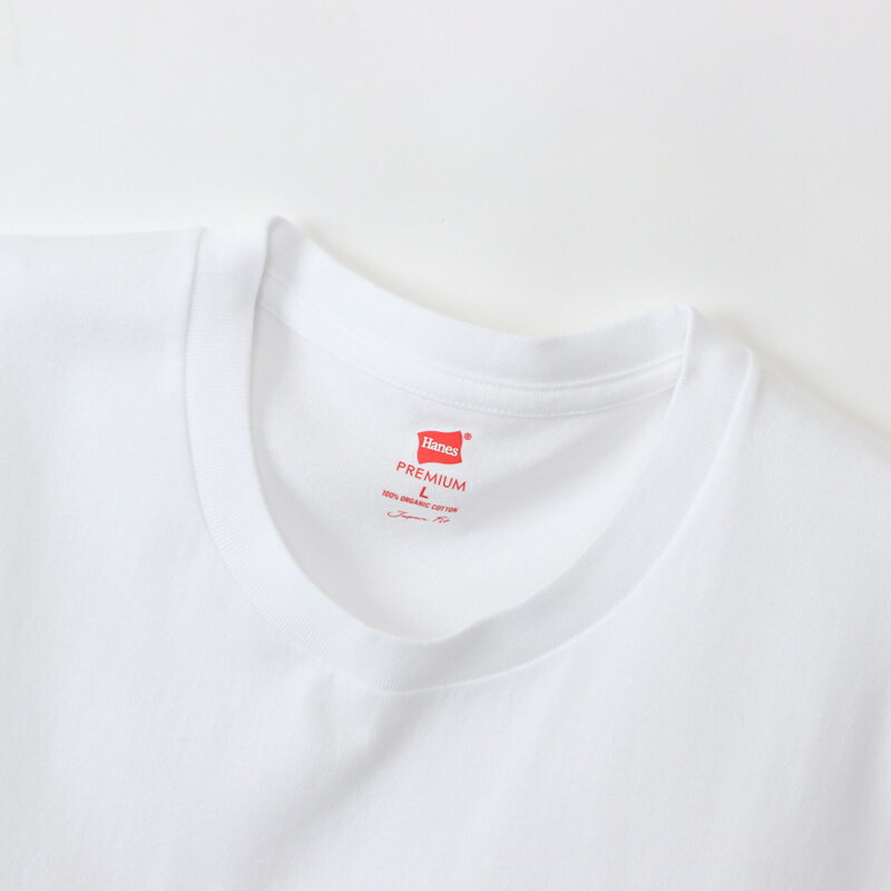 Hanes(ヘインズ) ヘインズ プレミアム ジャパン フィット クルーネック Tシャツ S ホワイト HM1V001 2