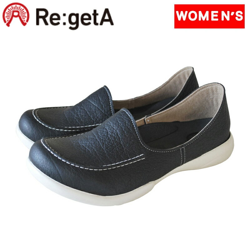 Re:getA(リゲッタ) Women's ローファー ホワイト ソール ドライビング ローファー ウィメンズ S BLK(ブラック) R078