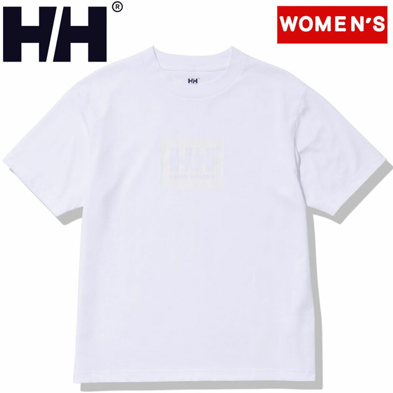 ヘリーハンセン アウトドアウェア レディース HELLY HANSEN(ヘリーハンセン) S/S HH LOGO TEE(ショートスリーブ HHロゴティー) WM クリアホワイト×ホワイト(CQ) HE62324