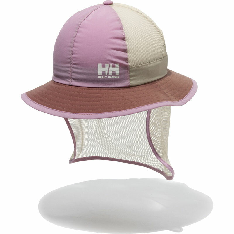 HELLY HANSEN(ヘリーハンセン) 【24春夏】K AMPHIBIOUS MESH HAT(キッズ アンヒビアス メッシュハット) KS ピンクシェル×ウェットローブ(PV) HCJ92301