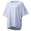 PUMA(プーマ) STUDIO 半袖ドロップショルダー Tシャツ レディース ヨガ/フィットネス/トレーニング M 68(スプリング ラベンダー) 523533