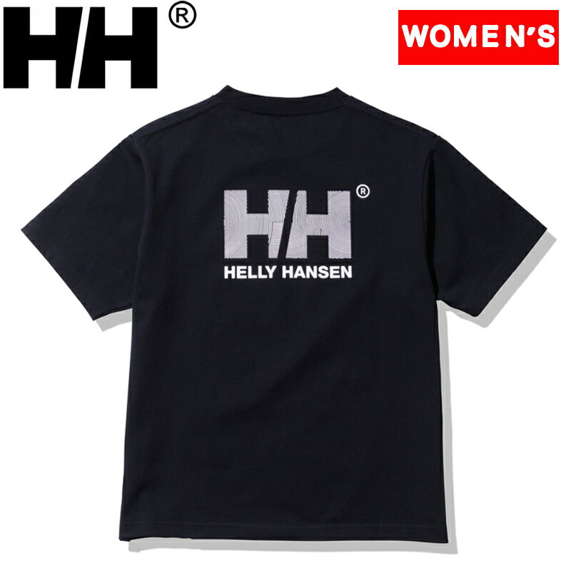 ヘリーハンセン アウトドアウェア レディース HELLY HANSEN(ヘリーハンセン) S/S HH WAVE LOGO TEE(ショートスリーブ HHウェーブロゴティー) WL K(ブラック) HE62326