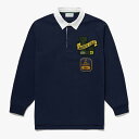 LACOSTE(ラコステ) ヘリテージ ワッペン ラガーシャツ メンズ 5(Lサイズ) ネイビー PH226799