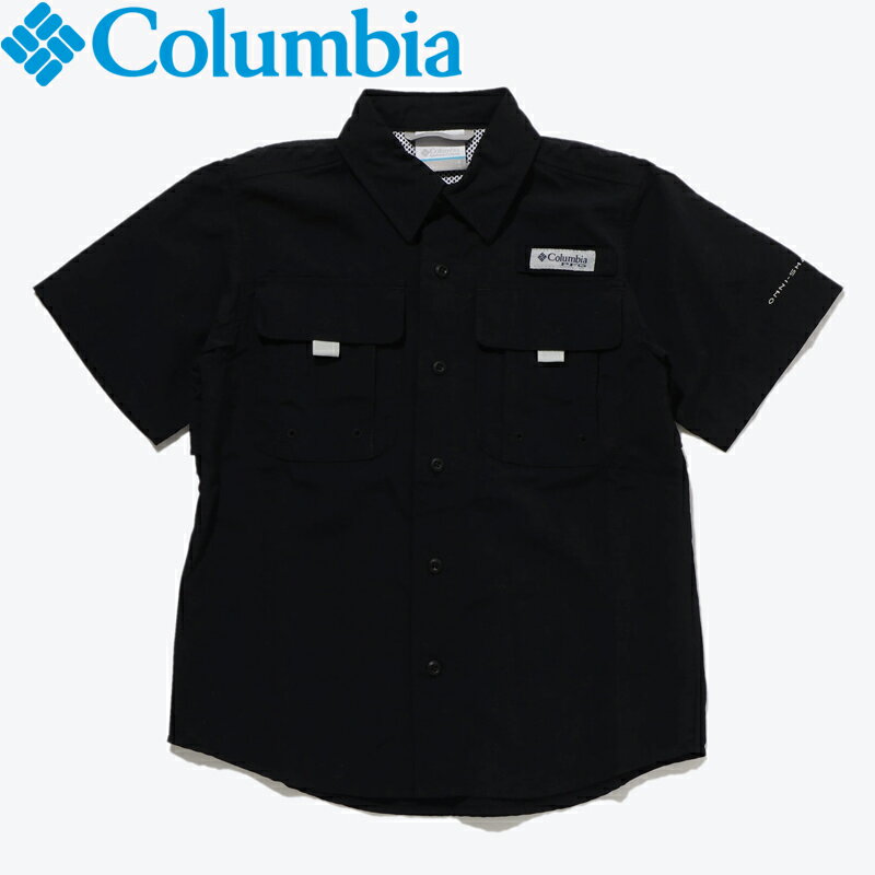 Columbia(コロンビア) BAHAMA SHORT SLEEVE SHIRT(バハマショートスリーブシャツ)ユース S 012(BLACK) XB7031