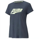 PUMA(プーマ) RUN FAVORITE LOGO 半袖Tシャツ レディース ランニング/スポーツ S ダークナイト×ファスト イエロー(16) 523618