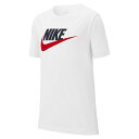 NIKE(ナイキ) フューチュラ アイコンTD 半袖Tシャツ キッズ/ジュニア スポーツ/カジュアル 140cm (107)ホワイト×オブシディアン×レッド NJP-AR5252