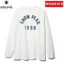 スノーピーク(snow peak) Foam Printed L/S T shirt Snow Peak 1 White TS-23AU00400WH