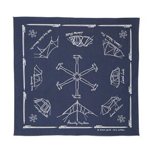 スノーピーク(snow peak) 【23秋冬】OG Cotton NOASOBI Bandana(OG コットン ノアソビバンダナ) ONE SIZE Navy AC-21AU205RNV