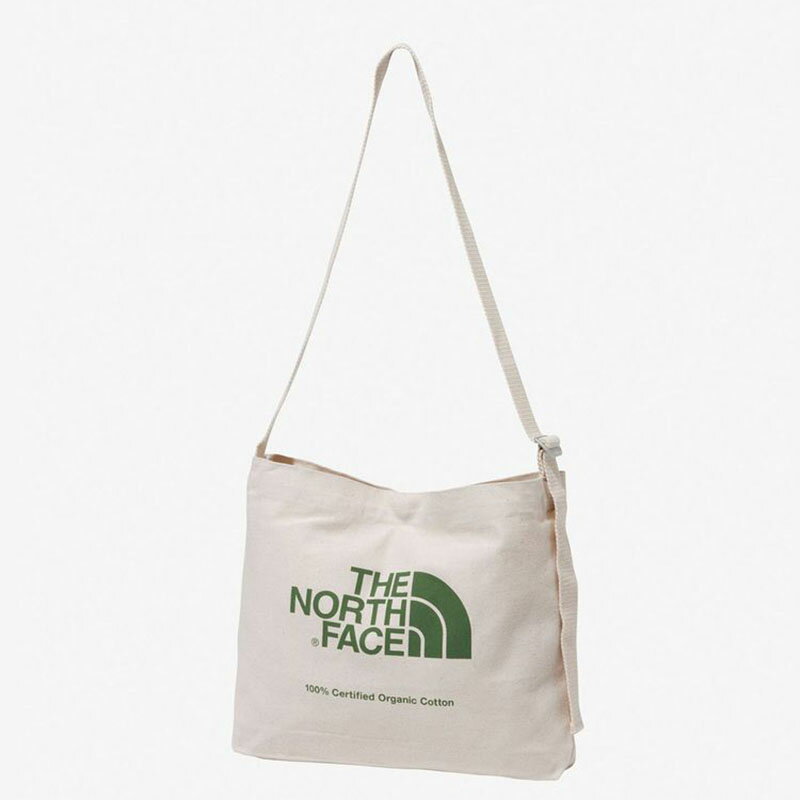 楽天ナチュラム キャンプ専門店THE NORTH FACE（ザ・ノース・フェイス） 【24春夏】ORGANIC COTTON MUSETTE（オーガニックコットンミュゼット） ONE SIZE ナチュラル×ビンヤードグリーン（NG） NM82387