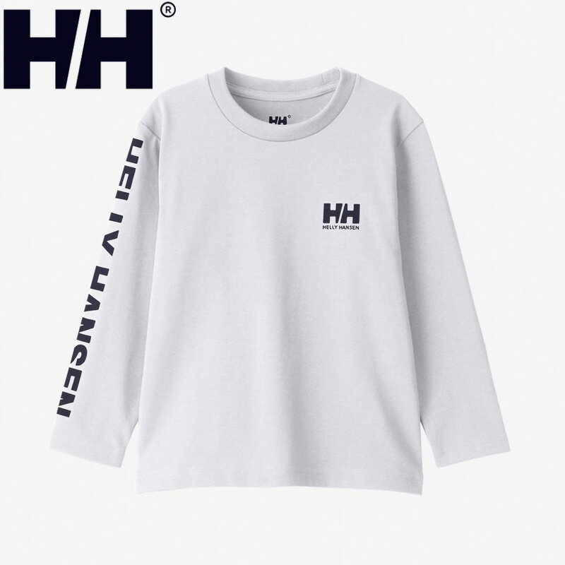 HELLY HANSEN(إ꡼ϥ󥻥) K L/S LETTER TEE(å 󥰥꡼֥쥿ƥ) 140cm ꥢۥ磻(CW) HJ32365