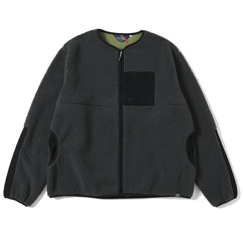 クリフメイヤー ボアジャケット メンズ KRIFF MAYER(クリフメイヤー) Men's ストレッチボアノーカラー JACKET メンズ L 17(CHARCOAL) 2325105