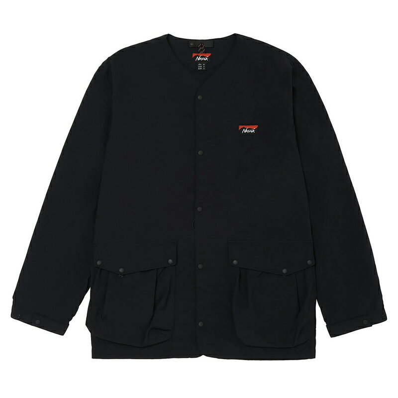 ナンガ(NANGA) 【24春夏】NYLON TUSSER NO COLLAR JACKET L BLK NW2411-1D501-A 1