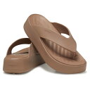 CROCS(NbNX) y24tāzGETAWAY PLATFORM FLIP(Qb^EFC vbgtH[ tbv) 22cm(W6) Latte 209410