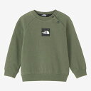 THE NORTH FACE(ザ・ノース・フェイス) 【24春夏】Baby's SWEAT LOGO CREW ベビー 80cm タイムグリーン(TG) NTB12402