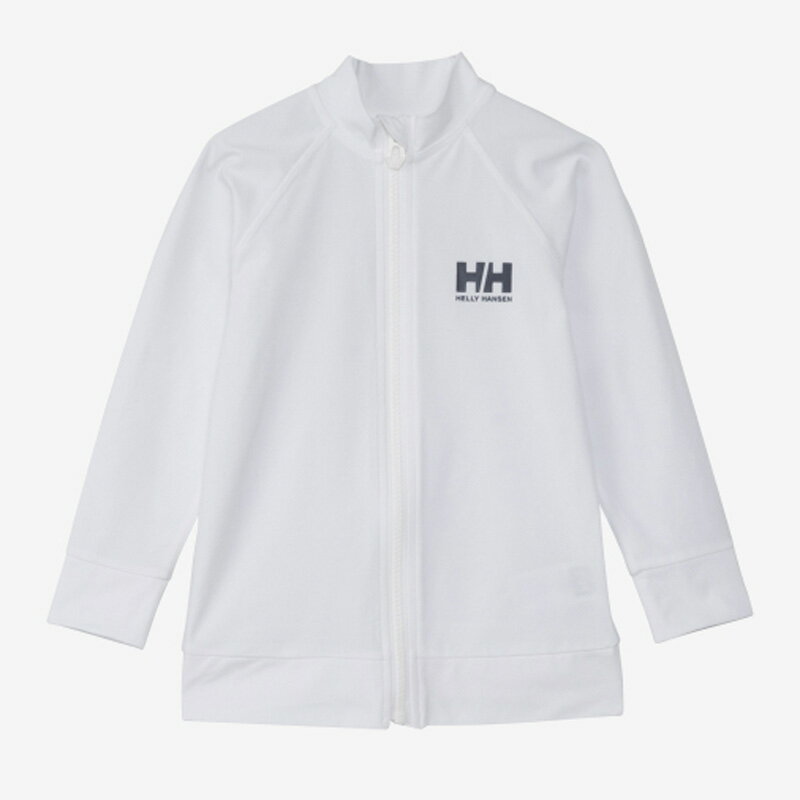 HELLY HANSEN(ヘリーハンセン) 【24春夏】キッズ ロングスリーブ HHフルジップラッシュガード 130 クリアホワイト(CW) HJ82415