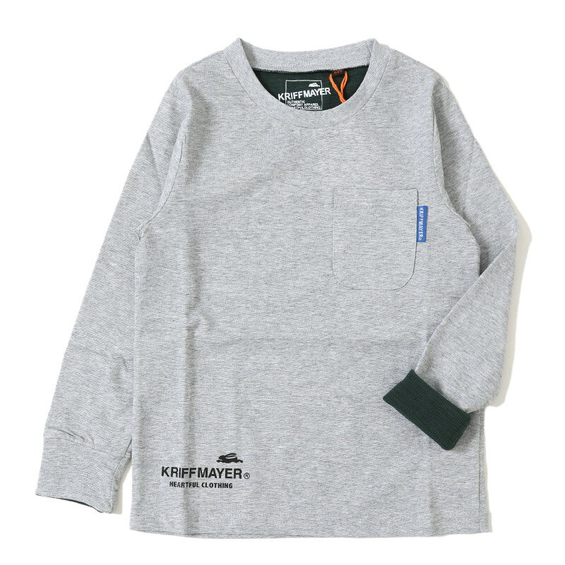 KRIFF MAYER(クリフメイヤー) 【24春夏】Kid's UVさらすべ袖ペロ配色T キッズ 150 15(GRAY) 2337845K