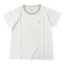 Lee(リー) Women's POCKET EMBROIDERY H/S TEE ウィメンズ M WHITE×BEIGE LT7146-557