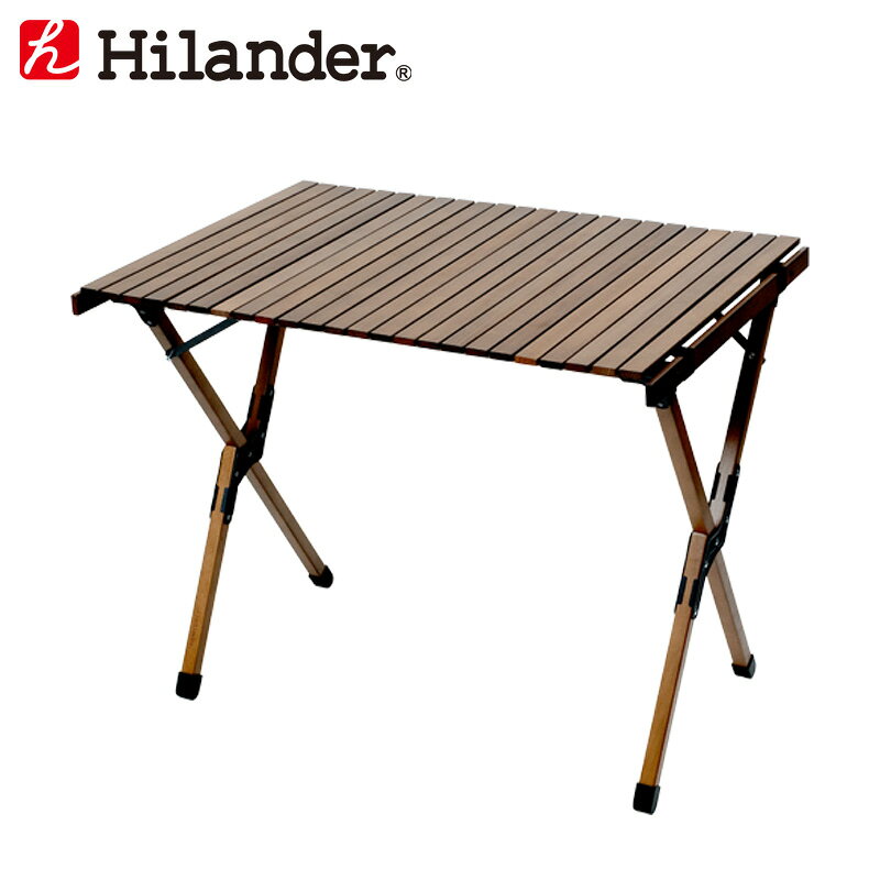 Hilander(ハイランダー) ウッドロールトップテーブル H70 ダークブラウン HCA0293