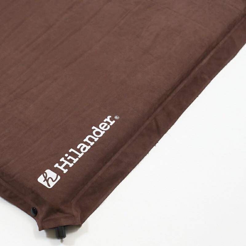 Hilander(ハイランダー) スエードインフレーターマット(枕付きタイプ) 5.0cm【お得な2点セット】 ダブル(2本) ブラウン UK-3通販格安セール情報 楽天 通販