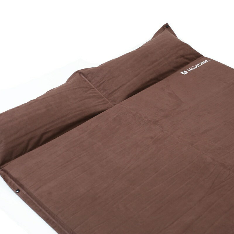 Hilander(ハイランダー) スエードインフレーターマット(枕付きタイプ) 5.0cm【お得な2点セット】 ダブル(2本) ブラウン UK-3通販格安セール情報 楽天 通販