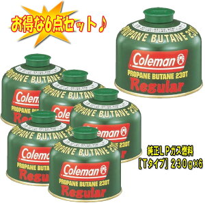 Coleman(コールマン) 純正LPガス燃料[Tタイプ]230g【お得な6点セット】 5103A230T