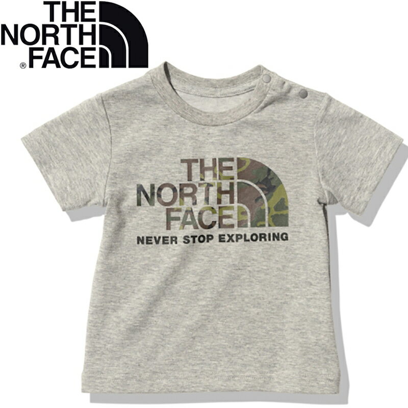 THE NORTH FACE ザ・ノース・フェイス 【24春夏】B S/S CAMO LOGO TEE ショートスリーブ カモロゴティー ベビー 90cm ミックスグレー Z NTB32359