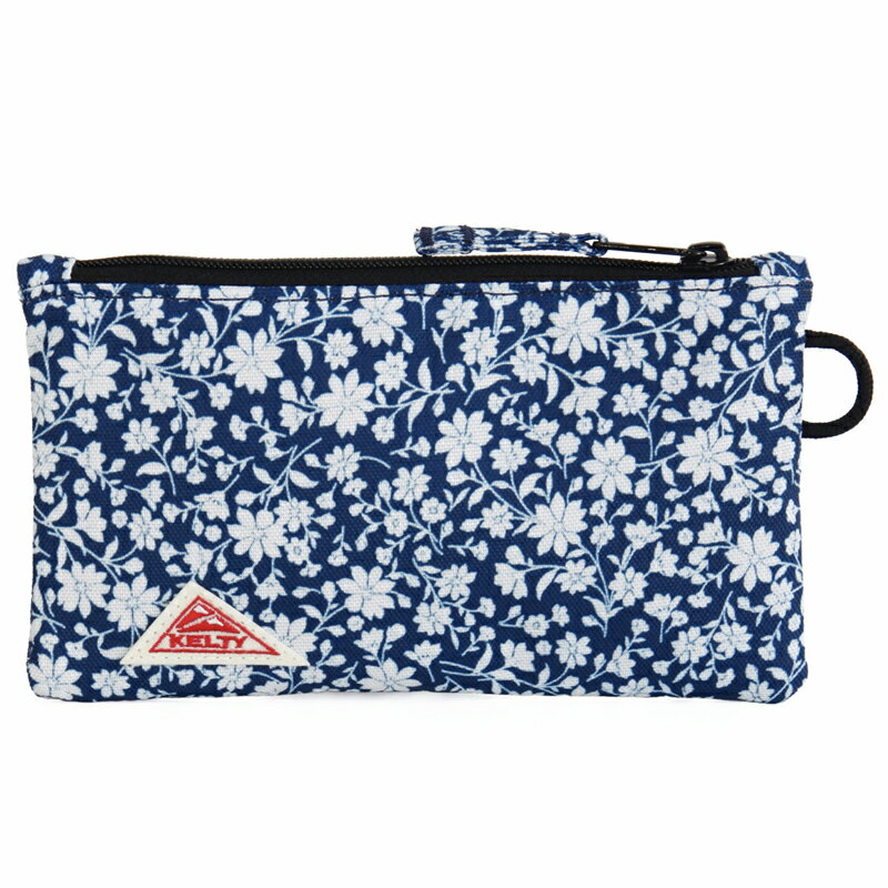 KELTY(PeB) y24tāzDP RECTANGLE SMALL POUCH 2(DPN^OX[|[`2) FREE Blue Flower 32592469