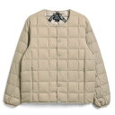タイオン(TAION) クルーネックボタンインナーダウンジャケット メンズ L S.BEIGE TAION-104