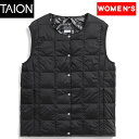 タイオン(TAION) ベーシック クルーネックボタン インナーダウンベスト ウィメンズ TAION-W004 全3色