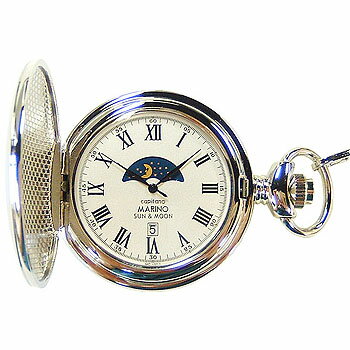 MARINO capitano(マリノキャピターノ) 懐中時計 ローマ数字 シルバー