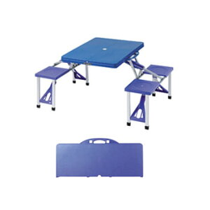 BUNDOK(バンドック) ピクニックテーブルセット ブルー BD-190