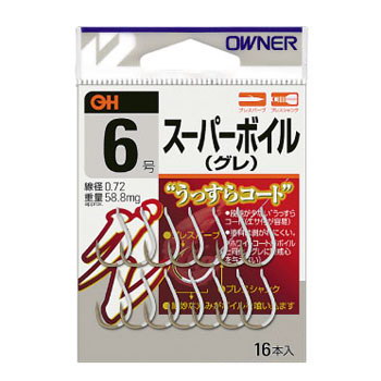 【12/5迄 最大2,000円OFF】 オーナー針 OHスーパーボイル(グレ) 6号 13183