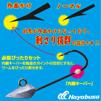 ハヤブサ(Hayabusa) アジング専用ジグヘッド あじロック #6-1.25g 無垢 FS210 6-1.25
