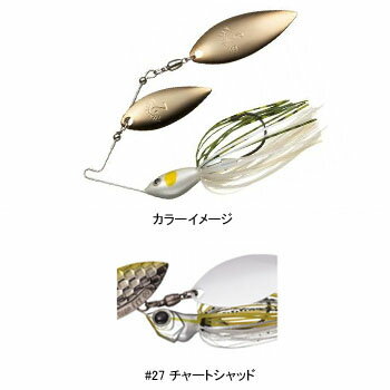 エバーグリーン(EVERGREEN) Dゾーンフライ DW(ダブルウィローリーフ) 1/4oz #27 チャートシャッド