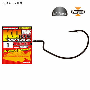 カツイチ(KATSUICHI) キロフックワイド ワーム 25 #4/0 NS Black