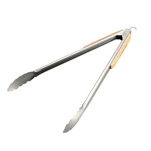 キャプテンスタッグ(CAPTAIN STAG) BBQ ウッドグリップ トング 35cm UG-3228