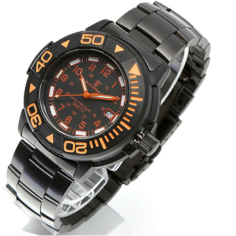 Smith&Wesson(スミス&ウェッソン) SWISS TRITIUM DIVER WATCH(スイス トリチウム ダイバー ウォッチ) ブラック×オレンジ sww-900-or