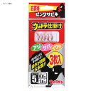 大阪漁具(OGK) ウルトラ仕掛け(ピンクサビキ3枚入) 4号 US184