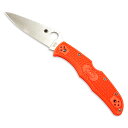 Spyderco(スパイダルコ) エンデューラ4 フルフラットブレード 直刃 オレンジ C10FPOR