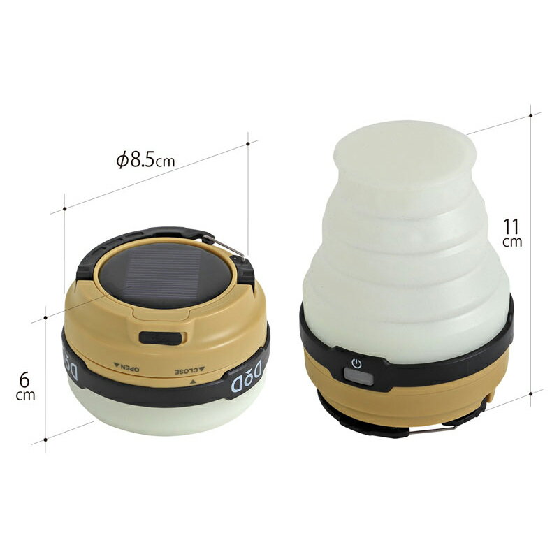 DOD(ディーオーディー) LEDソーラーポップアップランタン タン L1-427-TN通販格安セール情報 楽天 通販