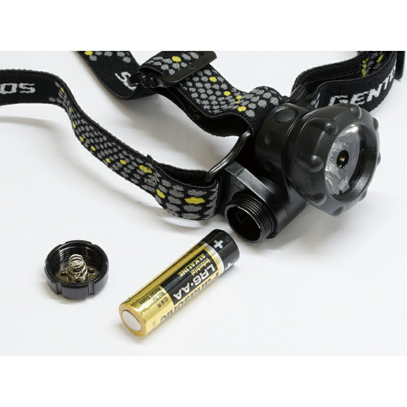GENTOS(ジェントス) 小型ヘッドライト GTR-831D 最大80ルーメン 単三電池式 黒 GTR-831D