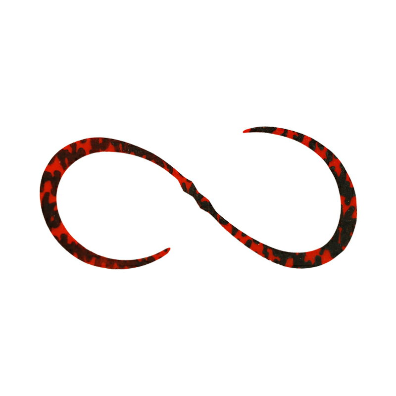 【12/5迄 最大2,000円OFF】 ジャッカル(JACKALL) ビンビン玉T+ネクタイ カーリー F187 シマシマレッド