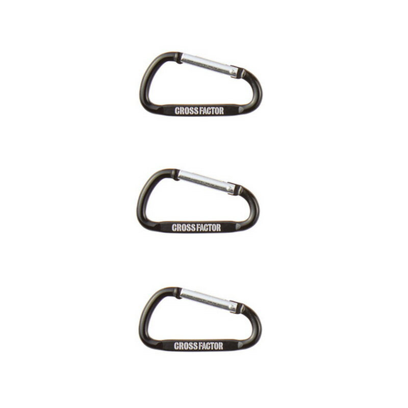 クロスファクター(CROSS FACTOR) カラビナ3Pセット M ブラック ANP722-MBK