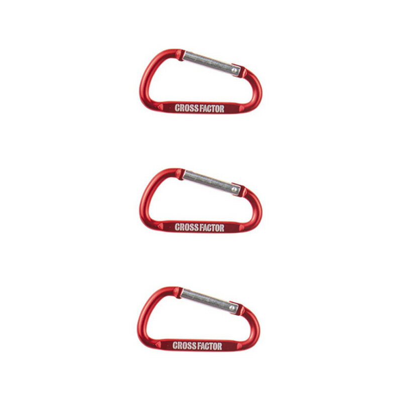 クロスファクター(CROSS FACTOR) カラビナ3Pセット M レッド ANP722-MRD