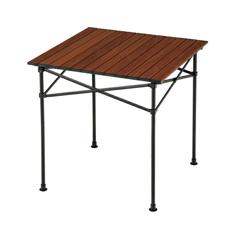 BUNDOK(バンドック) アルミロールテーブル 70 木目 BD-222WB