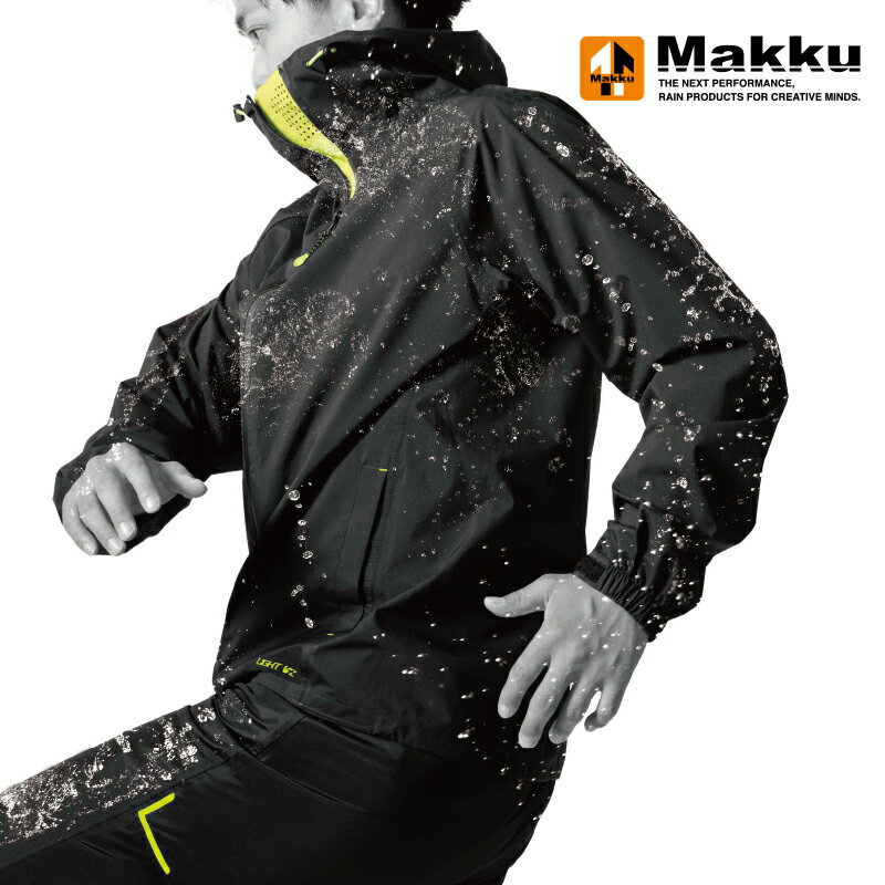 マック(Makku) LIGHT BIZ RAIN JACKET(ライトビズ レインジャケット) L ブラック AS-920