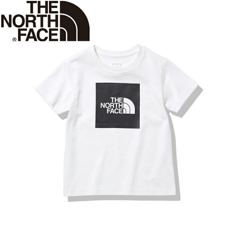 アウトドアウェア(ジュニア/キッズ/ベビー)THE NORTH FACE(ザ・ノースフェイス) 【21春夏】ショート スリーブ カラード ビッグ ロゴ ティー キッズ 130 ホワイト×ブラック(WK) NTJ82023