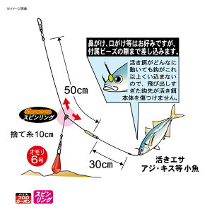 がまかつ(Gamakatsu) 堤防ヒラメ ぶっこみスルスル仕掛 釣4号/ハリス4 白 HS037