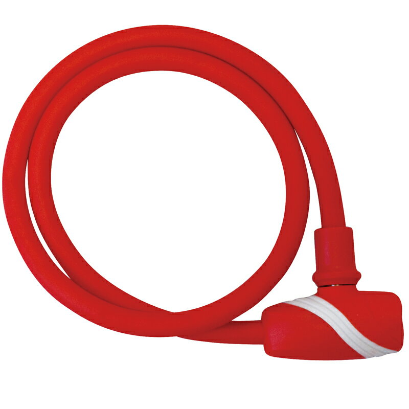 J&C LOCKS(ジェイアンドシー) ワイヤー錠 ウェーブキーワイヤー錠 Ф12×900 レッド JC-078W