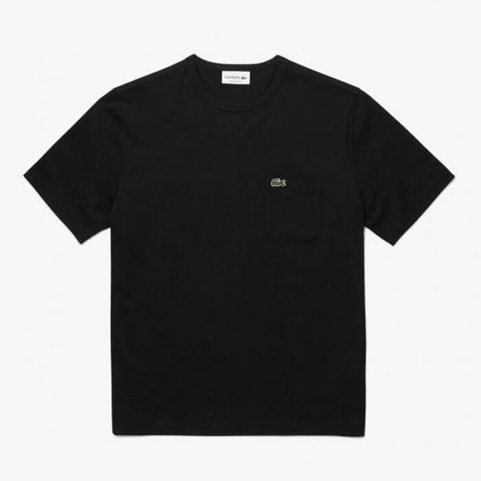 LACOSTE(ラコステ) 【22春夏】クロコ エンブレム クルーネック ポケット Tシャツ メンズ(レギュラーフィット) 3(Sサイズ) ブラック TH5846L